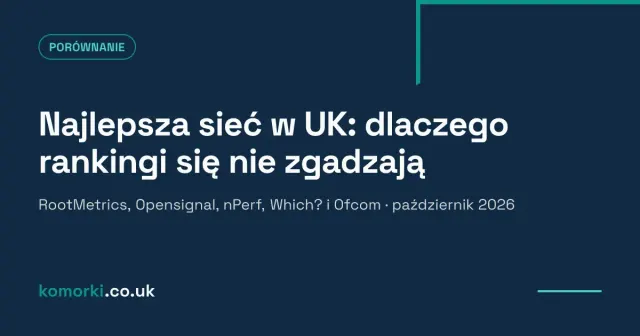 Dwa podia rankingowe sieci komórkowych w UK z różnymi zwycięzcami