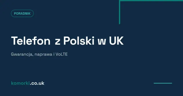 Smartfon z pudełkiem i paragonem na tle flag Polski i Wielkiej Brytanii