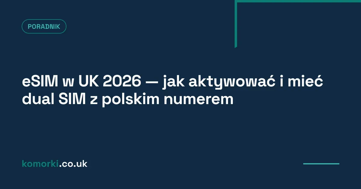 Ekran iPhone podczas skanowania kodu QR aktywującego eSIM w UK
