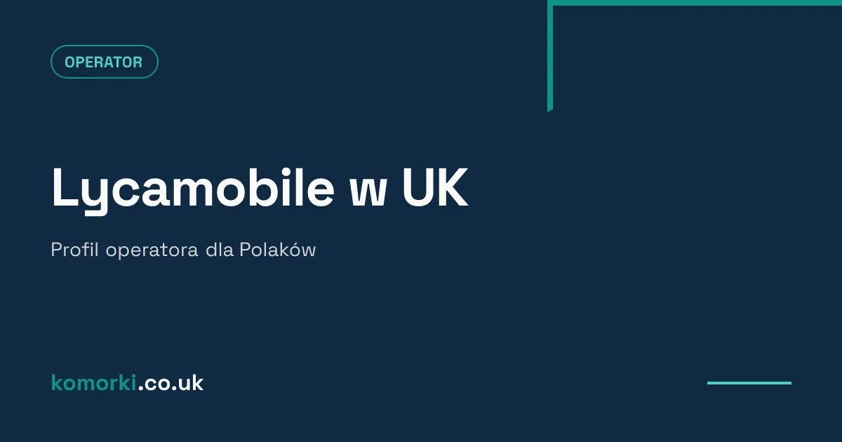 Karta SIM Lycamobile na tle mapy z połączeniem między Wielką Brytanią a Polską