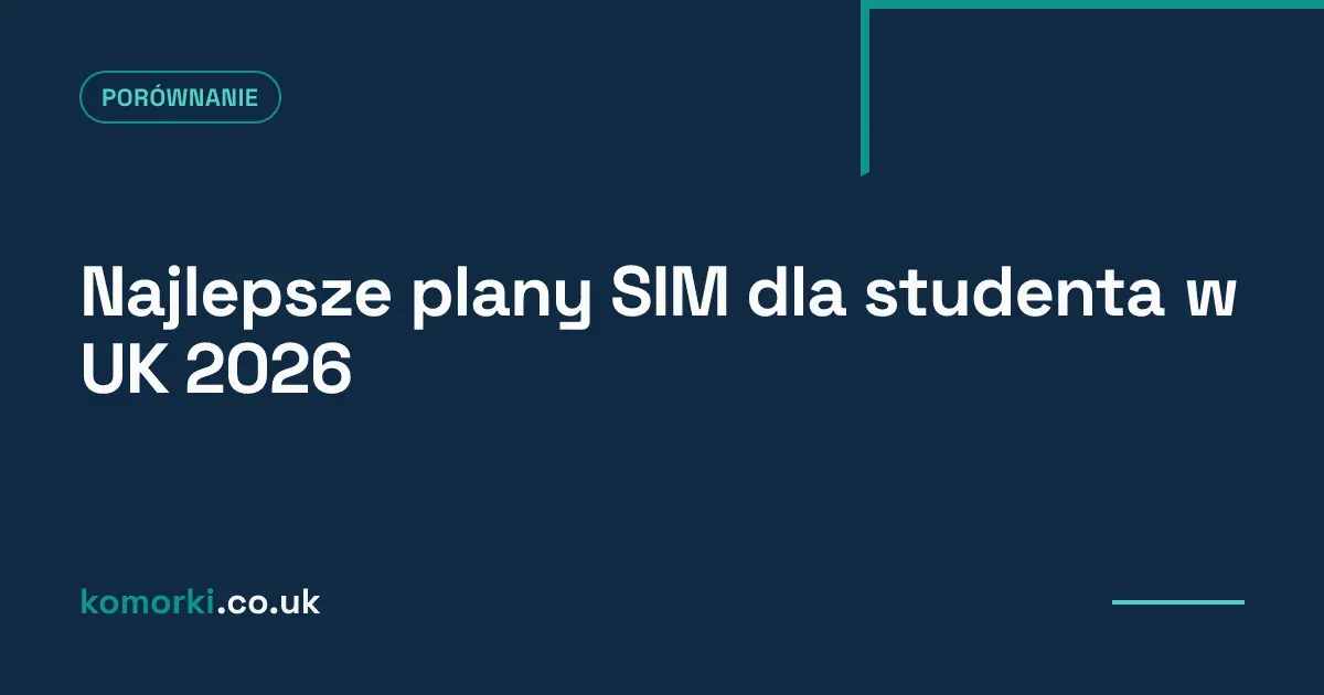 Student z laptopem i telefonem porównujący plany SIM w UK na stronie internetowej