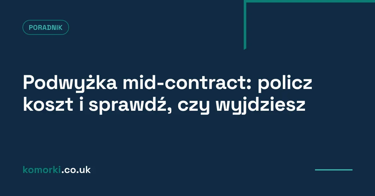 Podwyżka mid-contract: policz koszt i sprawdź, czy wyjdziesz — ilustracja artykułu