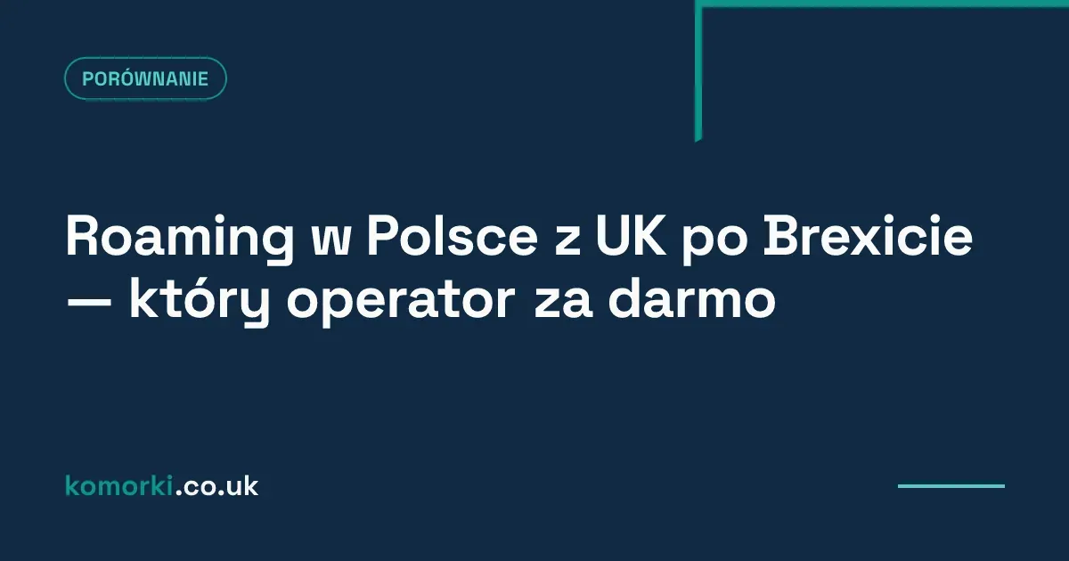 Telefon z mapą Polski i Wielkiej Brytanii ilustrujący roaming z UK do Polski