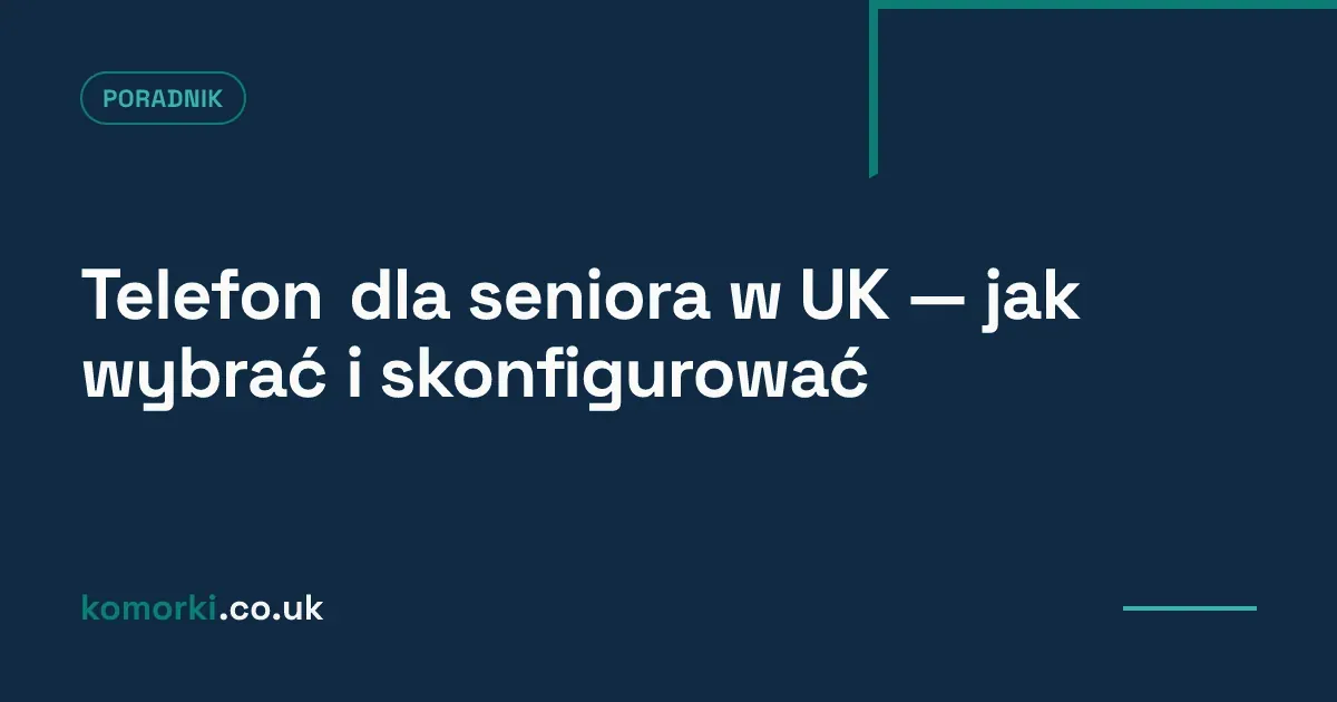 Seniorka trzyma prosty telefon z dużymi przyciskami — telefon dla seniora w UK