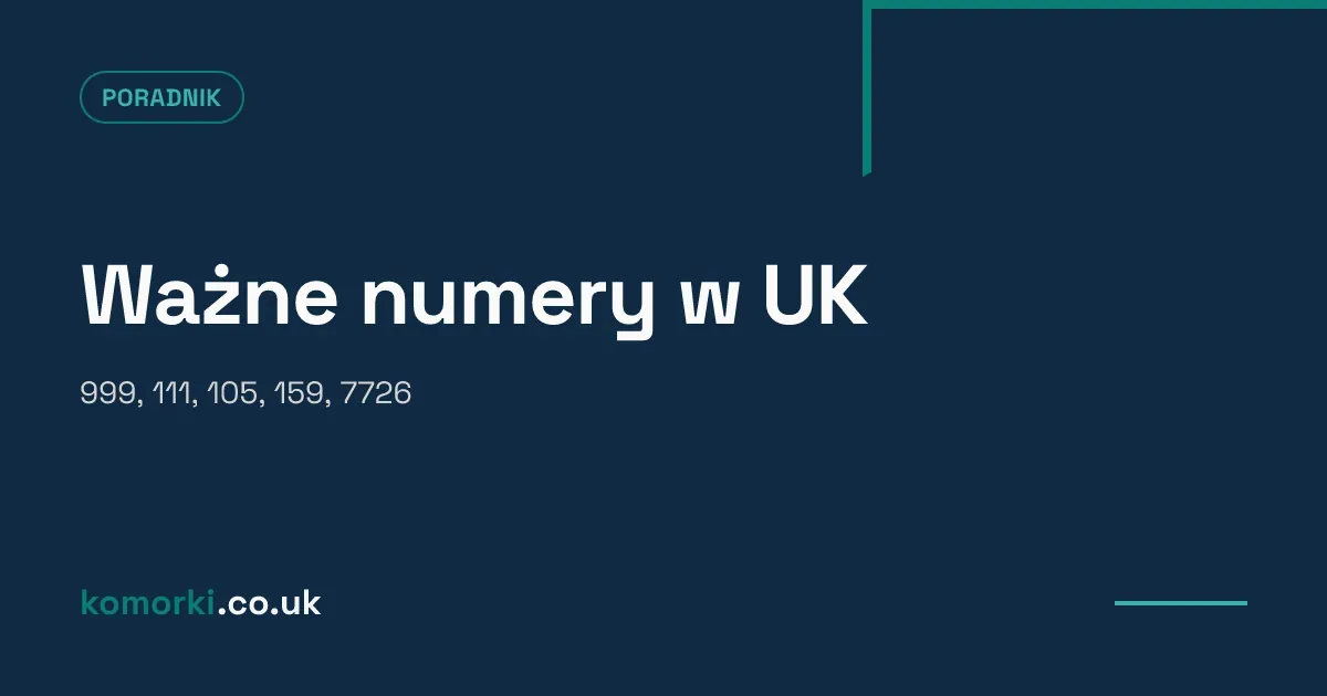 Ekran telefonu z wybranym numerem alarmowym 999 na tle brytyjskiej ulicy
